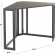 Roman Corner Desk in Espresso Bamboo & Black Metal